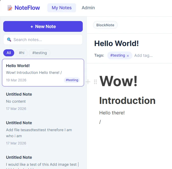 Firebase note taking app
